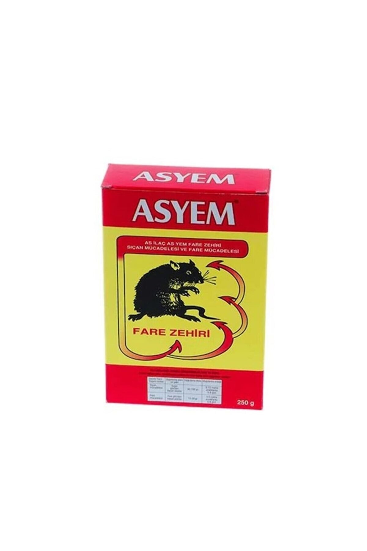 Asyem 250 Gr Fare Zehiri Çok Etkili Fare Ve Haşere Öldürücü Zehir